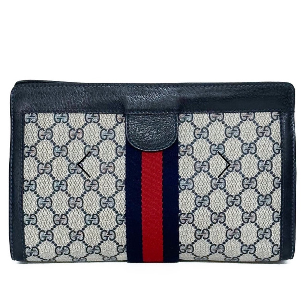 Gucci Navy and Red sherry line vintage - Picture 2 of 12